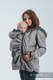 Manteau de portage - Softshell - Gris Chiné avec Trinity Cosmos - taille 3XL #babywearing
