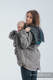 Abrigo de porteo - Softshell - Mezcla de Grises con Trinity Cosmos - talla XXL #babywearing