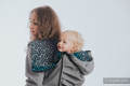 Babywearing Coat - Softshell - Gray Melange with Trinity Cosmos - size M #babywearing