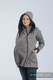 Babywearing Coat - Softshell - Gray Melange with Trinity Cosmos - size 6XL #babywearing