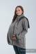 Babywearing Coat - Softshell - Gray Melange with Trinity Cosmos - size L #babywearing
