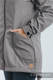 Kurtka do noszenia dzieci - Softshell - Szary Melanż z Trinity Kosmos - rozmiar M #babywearing