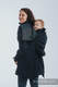 Babywearing Coat - Softshell - Navy Blue with Little Pearl Chameleon - size M #babywearing