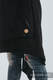 Chaqueta asimétrica con capucha - Negro con Hematite - talla 6XL #babywearing