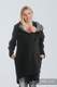Asymmetrischer Pullover - Schwarz mit Hematite - Größe 5XL #babywearing