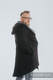 Chaqueta asimétrica con capucha - Negro con Hematite - talla 5XL #babywearing