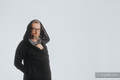 Asymmetrischer Pullover - Schwarz mit Hematite - Größe M #babywearing