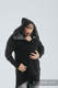Chaqueta asimétrica con capucha - Negro con Hematite - talla 4XL #babywearing