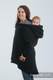 Chaqueta asimétrica con capucha - Negro con Hematite - talla XXL #babywearing
