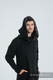 Asymmetrischer Pullover - Schwarz mit Hematite - Größe L #babywearing