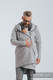 Asymmetrischer Pullover - Graue Melange mit Pearl - Größe 6XL #babywearing
