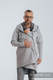 Asymmetrical Hoodie - Gray Melange with Pearl - size L #babywearing