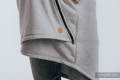 Asymmetrischer Pullover - Graue Melange mit Pearl - Größe XXL #babywearing