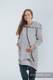 Asymmetrischer Pullover - Graue Melange mit Pearl - Größe 5XL #babywearing