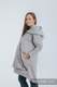 Asymmetrical Hoodie - Gray Melange with Pearl - size 6XL #babywearing