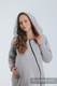 Asymmetrical Hoodie - Gray Melange with Symphony Rainbow Light - size 3XL #babywearing