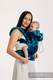 Ergonomische Tragehilfe, Größe Baby, Jacquardwebung, 100% Baumwolle - FINESSE - TURQUOISE CHARM - Zweite Generation #babywearing