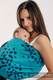 Ringsling, Jacquard Weave (100% cotton) - with gathered shoulder - FINESSE - TURQUOISE CHARM - long 2.1m #babywearing