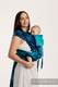 Nosidełko dla dzieci WRAP-TAI Mini, 100% bawełna, splot żakardowy, z kapturkiem - FINEZJA - TURKUSOWY CZAR #babywearing