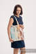 Einkaufstasche, hergestellt aus gewebtem Stoff (100% Baumwolle) - PAINTED FEATHERS RAINBOW LIGHT #babywearing