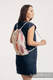 Plecak/worek - 100% bawełna - MALOWANE PIÓRA TĘCZA LIGHT- uniwersalny rozmiar 32cmx43cm #babywearing