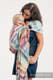 Sling, jacquard (100 % coton) - avec épaule sans plis - PAINTED FEATHERS RAINBOW LIGHT - standard 1.8m #babywearing