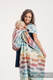 Ringsling, Jacquard Weave (100% cotton), with gathered shoulder - PAINTED FEATHERS RAINBOW LIGHT - standard 1.8m #babywearing