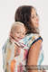 Baby Wrap, Jacquard Weave (100% cotton) - PAINTED FEATHERS RAINBOW LIGHT - size S #babywearing