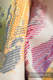 Écharpe, jacquard (100% coton) - PAINTED FEATHERS RAINBOW LIGHT - taille XS #babywearing