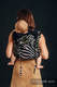 Nosidło Klamrowe ONBUHIMO z tkaniny żakardowej (65% bawełna, 35% len), rozmiar Toddler - ZEBRA - CIEŃ AKACJI #babywearing