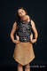 Nosidełko LennyUp z tkaniny żakardowej, (65% bawełna, 35% len), rozmiar standard - ZEBRA - CIEŃ AKACJI #babywearing