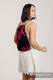 Mochila portaobjetos hecha de tejido de fular (100% algodón) - FINESSE - BURGUNDY CHARM - talla estándar 32 cm x 43cm #babywearing