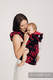 Mochila ergonómica, talla toddler, jacquard 100% algodón - FINESSE - BURGUNDY CHARM #babywearing
