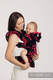 Ergonomische Tragehilfe, Größe Baby, Jacquardwebung, 100% Baumwolle - FINESSE - BURGUNDY CHARM - Zweite Generation #babywearing