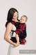 Porte-bébé LennyUp, taille standard, jacquard 100% coton - FINESSE - BURGUNDY CHARM #babywearing