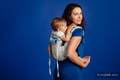 Lenny Buckle Onbuhimo baby carrier, standard size, jacquard weave (100% cotton) - HERBARIUM - CORNFLOWER MEADOW #babywearing