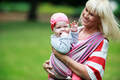 Baby Sling, Broken Twill Weave - Heather Days - size L #babywearing