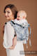 Lenny Buckle Onbuhimo baby carrier, Standard  size, jacquard weave (53% cotton, 33% linen, 14% tussah silk) - QUEEN OF THE NIGHT - TAMINO #babywearing