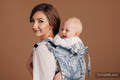 Nosidło Klamrowe ONBUHIMO  z tkaniny żakardowej, (53% bawełna, 33% len, 14% jedwab Tussah), rozmiar toddler - KRÓLOWA NOCY - TAMINO #babywearing