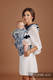 Nosidełko Ergonomiczne z tkaniny żakardowej (53% bawełna, 33% len, 14% jedwab Tussah) Baby Size - KRÓLOWA NOCY - TAMINO - Druga Generacja #babywearing