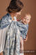 Żakardowa chusta kółkowa do noszenia dzieci, ramię bez zakładek, (53% bawełna, 33% len, 14% jedwab Tussah) - KRÓLOWA NOCY - TAMINO - long 2.1m #babywearing