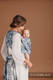 Żakardowa chusta do noszenia dzieci, (53% bawełna, 33% len, 14% jedwab Tussah) - KRÓLOWA NOCY - TAMINO - rozmiar XS #babywearing