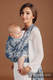 Żakardowa chusta do noszenia dzieci, (53% bawełna, 33% len, 14% jedwab Tussah) - KRÓLOWA NOCY - TAMINO - rozmiar M #babywearing