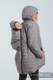 Two-sided Babywearing Parka Coat - size 5XL - Navy Blue - Grey #babywearing