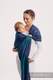 Żakardowa chusta kółkowa do noszenia dzieci, bawełna, ramię bez zakładek - PAWI OGON - PROWANSJA - long 2.1m #babywearing
