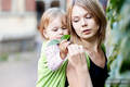 Baby Sling, Broken Twill Weave - Pistachio Summer - size L #babywearing