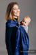 Żakardowa chusta kółkowa do noszenia dzieci, 96% bawełna, 4% przędza metalizowana, ramię bez zakładek - MIGOCZĄCE GWIAZDY - long 2.1m #babywearing