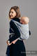 Żakardowa chusta do noszenia dzieci, 96% bawełna, 4% przędza metalizowana - MIGOCZĄCE GWIAZDY - rozmiar XL #babywearing