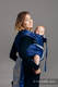 WRAP-TAI Tragehilfe Mini mit Kapuze/ Jacquardwebung / 96 % Baumwolle, 4% metallisiertes Garn - TWINKLING STARS #babywearing