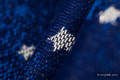 Baby Wrap, Jacquard Weave (96% cotton, 4% metallised yarn) - TWINKLING STARS - size XS (grade B) #babywearing